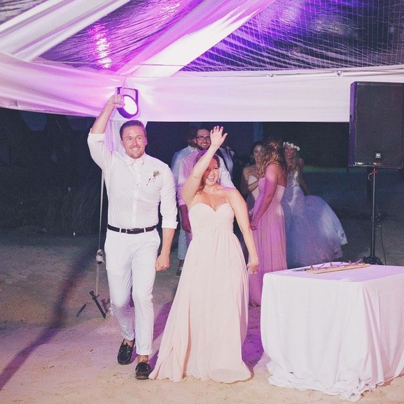 Morilee blush pink strapless bridesmaid dress - Picture 7 of 9